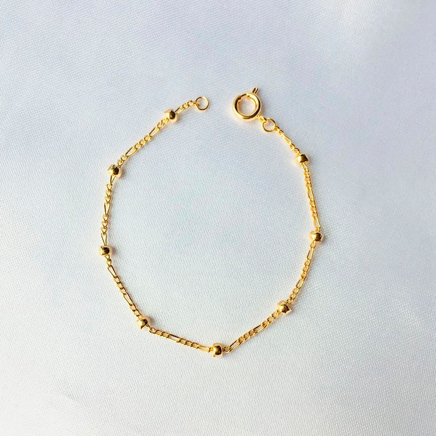 Pulseira Infantil de Ouro 18k